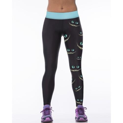 CAT EYES PRINCESS STYLE 3D PRINT WOMEN LEGGINGS HIGH WAIST LEGGING PRINTED WOMEN PANTS SLIM FITNESS LEGGINS