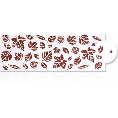 100PCS/Set Leaves Cake Broder Stencil Fondant Cake Cookie Wall Stamp Decorating Mold Bakeware Pastry Stencil Tool