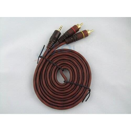 3.5 to double RCA 3.5 mm double lotus audio line Computer speakers line Speakers sound line 5M 16ft