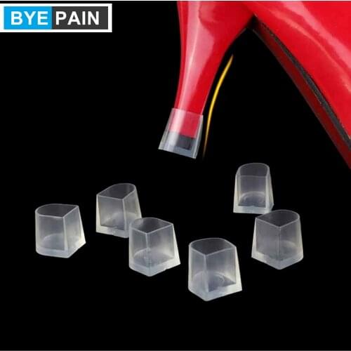 3 Pair High Heel Protectors Heel Repair Caps Rubber Heel Stoppers Covers, Reduce Noise, for Wedding or outdoor