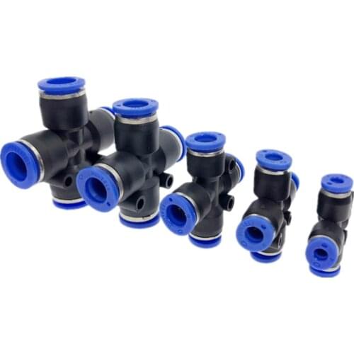 4 Way Cross Shape Equal Pneumatic 8mm 10mm 6mm 4mm 12mm OD Hose Tube Push In 4-Port Air Splitter Gas Connector Quick Fitting