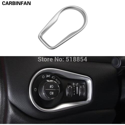ABS CHROME MATTE HEAD FOG LIGHT LAMP ADJUST BUTTON SWITCH CONTROL COVER TRIM GARNISH MOLDING BEZEL FOR 2015 2016 JEEP RENEGADE