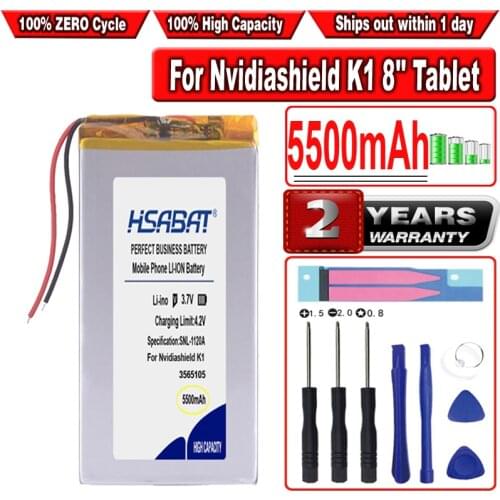 HSABAT 5500mAh Battery for Nvidiashield K1 8 inch Tablet PC
