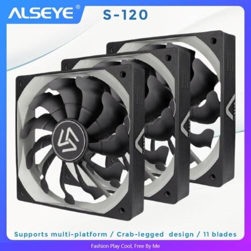 ALSEYE Cooler PC Fan 3Pin 12V 120mm Fan Cooling (3pieces/lot) 1200RPM Silent Case Fans