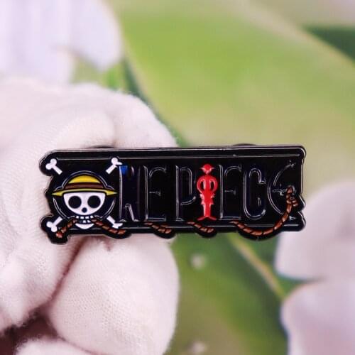 Anime Luffy Enamel Pin Skull Straw Hat Brooches for Fans Fashion Novelty Funny Accessories