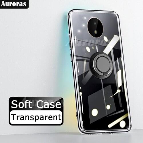 Auroras For Nokia C20 Case Anti-fall Clear Case Shockproof With Ring Soft Cover For Nokia C10 Clear Phone Case