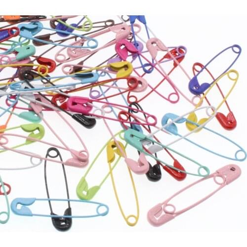 CHONGAI 100Pcs Colorful Safety Pins Colourful Painted Safety for Art Craft Sewing Necklace Jewelry Making