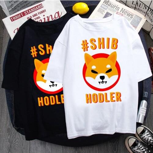Kawaii Cartoon Shiba Inu Shib T Shirt Men Hip Hop Summer Tops Anime Graphic Tees Harajuku Unisex Funny T-shirt Male