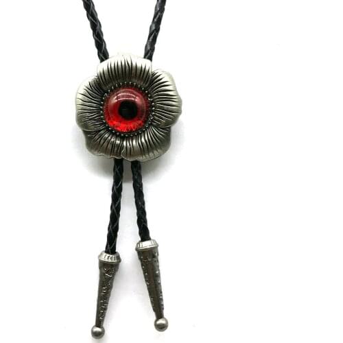 Western cowboy rose flower crystal stone bolo tie personality leather collar rope unisex western accessories accessories banquet