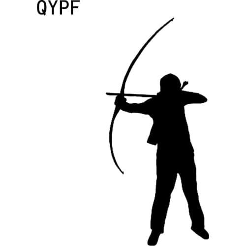 QYPF 8.1*17.9CM Interesting Archery Sport Fitness Decor Car Sticker Vinyl Accessories Sport Graphic C16-1718