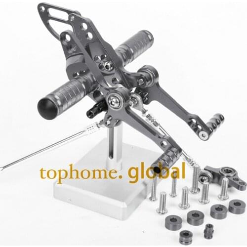 CNC Foot Pegs For DUCATI STREETFIGHTER 1100 Rear Set Motorcycle Parts Free Shipping Titanium Color/Dark Gray