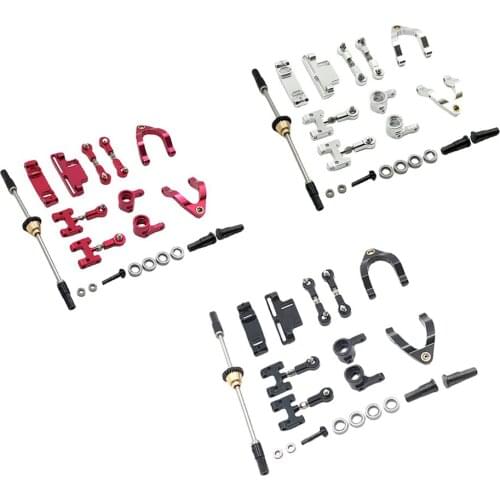 Rear Axle Diff Steering Knuckles Set for WPL D12 1:10 RC Car Acc Supply