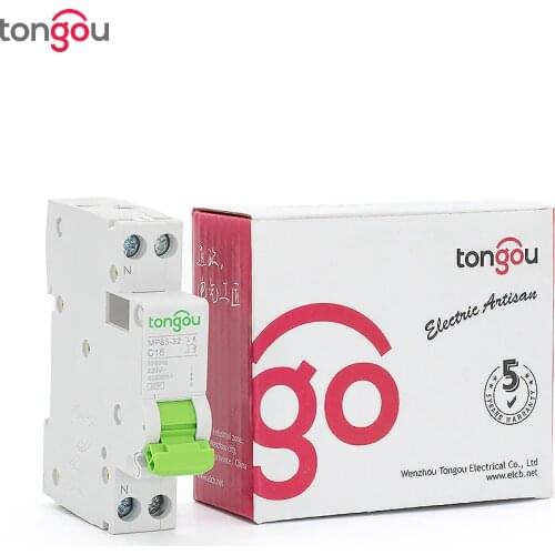 DPN 16A MCB 1P+N 110V 220V Curve C AC Mini Circuit Breaker With 5 Years Warranty