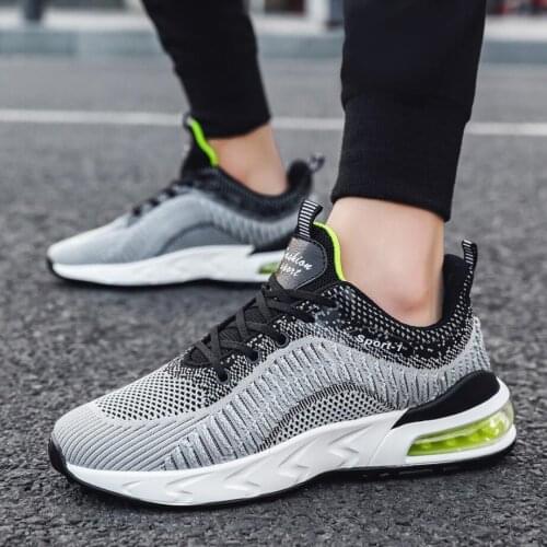 Men Air Cushion Running Shoes Fashion Breathable Outdoor Male Sports Shoes Lightweight Sneakers Comfortable Athletic Footwear