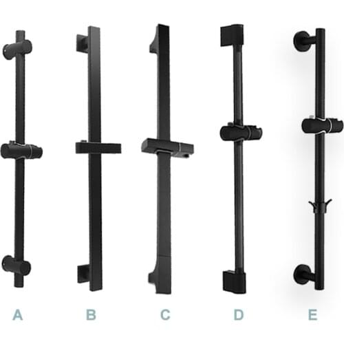 Adjustable 3 Function Matte Black Shower Head Slide Bar with Hand Held Shower and 1.5M Hose Wall Mounted Shower Sliding Bar Set