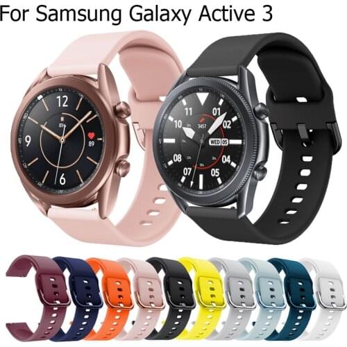 Fashion Soft Sport Silicone 22/20mm Watchband Strap For Samsung Galaxy 3 41/45mm Band Replacement Smart Wristband Bracelet Belt