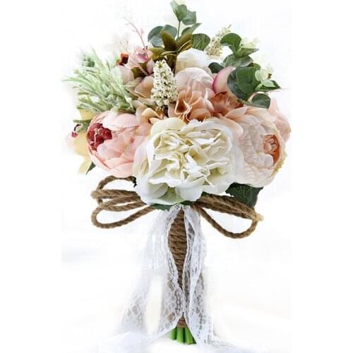 Wedding Bouquet Flowers Marriage Accessories Small Bridal Bouquets Silk Roses Wedding Bouquets for Bridesmaids Decoration
