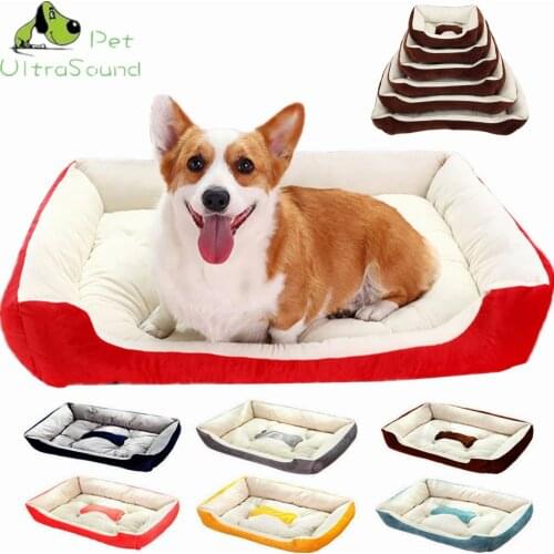 ULTRASOUND PET Soft Dog Bed Kennel Anti-slip Base PP Cotton Dog Sofa Mat Pet Breathable Cozy Bed House For Small To Large Dogs