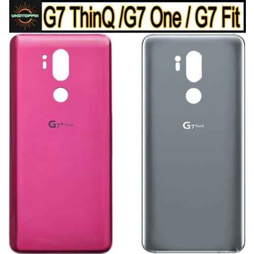 For LG G7 ThinQ Back Glass G7+ G710 G710EM Battery Cover Rear Housing Back Case With Adhesive Replacement For LG G7 Fit G7 One