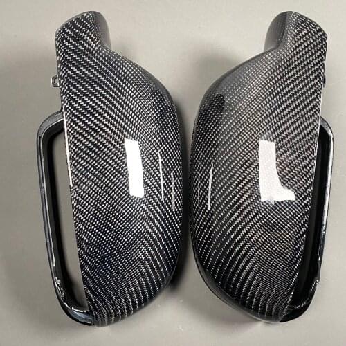 Real Carbon Fiber Mirror Cover Rearview Side Mirror Cap S Line for Audi A4 B8 A6 C6 A5 8T Q3 A3 8P