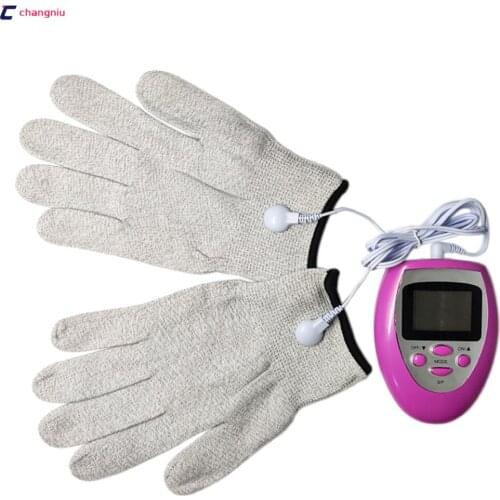 Freeshipping 1pc Multifunction Portable Full Body Massager Digital Therapy Machine Muscle Pain Relief Acupuncture with gloves