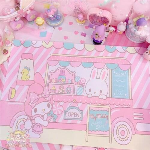 1pc Soft Lovely PU Leather Desk Mat Game Keyboard Mouse Pad Laptop Cushion Doll Home Decor 30*67CM