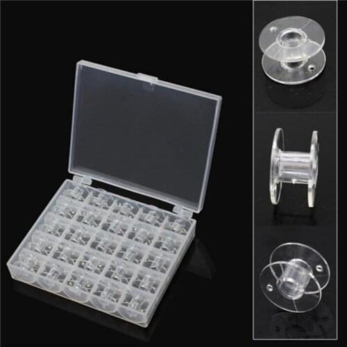 10-200Pcs Transparent Sewing Machine Spools Home Plastic Empty Spool Bobbins Sewing Tool Accessories Universal Threads Bobbin