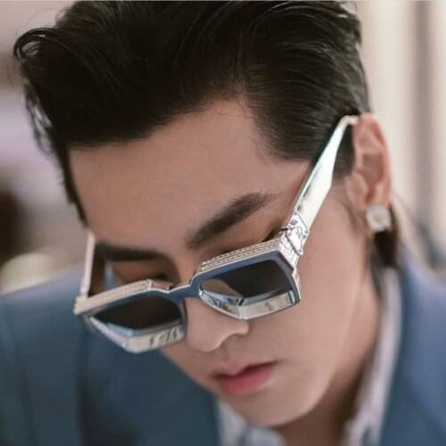 2020 Fashion Luxury Square Luxury Sunglasses Men Women Fashion UV400 Glasses high quality male fashion show Female