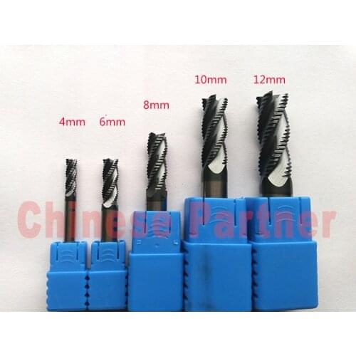 4mm-12mm length 50-100mm 4 Flutes solid carbide Roughing end mill Spiral Bit Milling Tools CNC Endmills Router bits