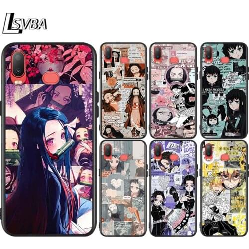 Demon Slayer Kimetsu No Yaiba For Samsung Galaxy A750 A9 A8 A7 A6 A5 A3 Plus 2018 2017 2016 Bright Black Phone Case Capa
