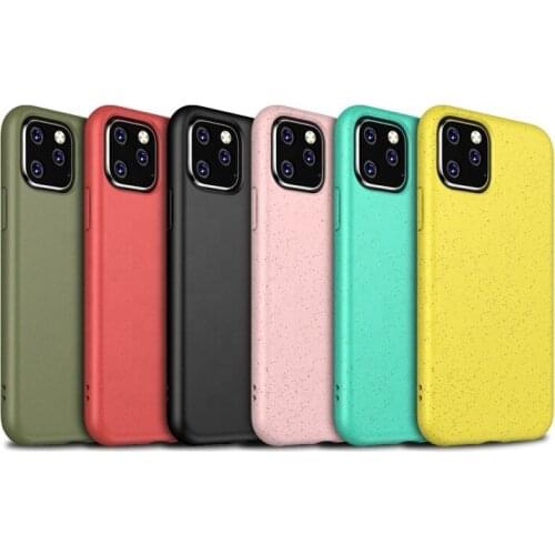 Eco Friendly Natural Wheat Straw Biodegradable TPU Phone Case For iPhone 11 Pro Max