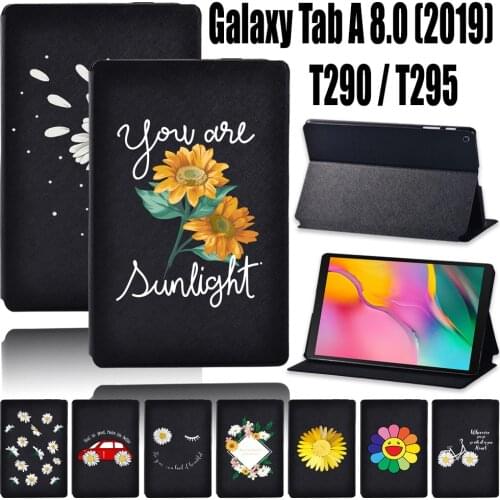 Tablets Case for Samsung Galaxy Tab A T290/T295 (2019) 8.0 Inch Stand Cover PU Leather Tablet Cover Case + Free Stylus