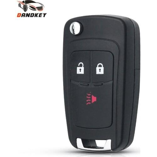 Dandkey 3 Buttons Folding Flip Remote Smart Car Key Shell Case Housing Uncut Blade For Chevrolet Spark 2012 2013 2014 2015 2016