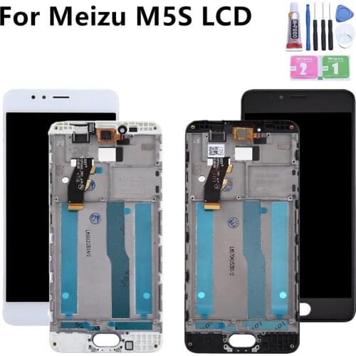 AAA Quality LCD+Frame For MEIZU M5S Lcd Display 5.2 Inch Screen+Digitizer Touch screen For MEIZU M5S M612h LCD