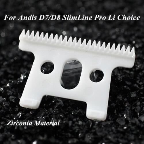 For Andis D7/D8 SlimLine Pro Li Choice Ceramic Movable Blade 24 Teeth 2-Hole With Box Replacement T Blade G0721