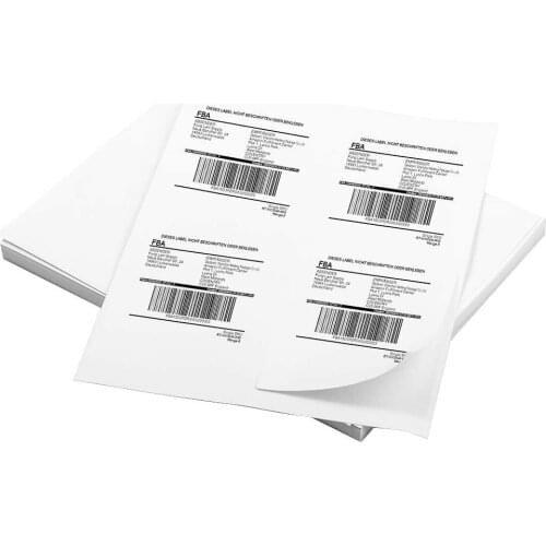 4 up Shipping Address Mailing Labels 4" x 5" Sticker Labels for Laser Inkjet Printers