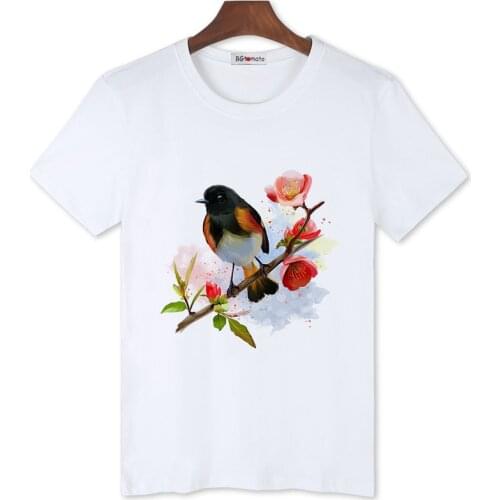 BGtomato Beautiful birds and flowers print tshirt mens brand new casual summer tops hot sale hip hop shirts