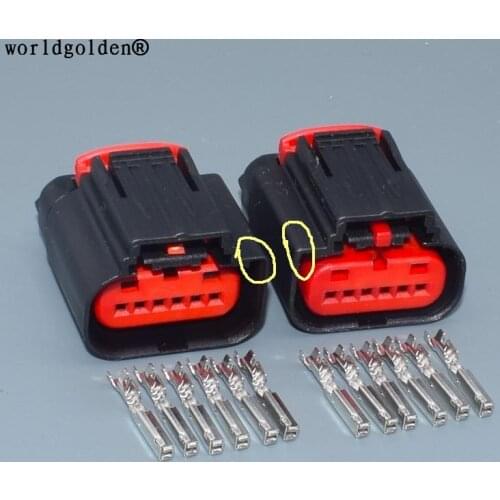 Worldgolden 6pin Accelerator Pedal Position Sensor Connector 1438153-5 Throttle Pedal Plug 1-1419168-1 For FORD GM 1-1419168-3