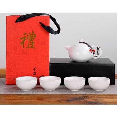 Ceramic Kiln Portable Travel Teapot Customized Gift Kung Fu Tea Set Chinese Designer Procelain Cup Water Smart Infuser Teaware