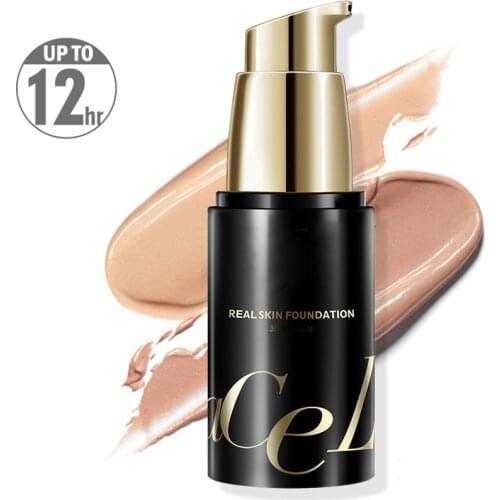 Liquid Foundation Natural Concealer Refreshing Oil Control Waterproof Long Lasting Makeup Base Foundation Facial Cosmetics