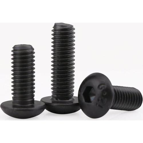 Class 12.9 hexagonal screw inner hexagonal screw disc head hexagonal screw cup screw M3M4M5M6M8 30PCS