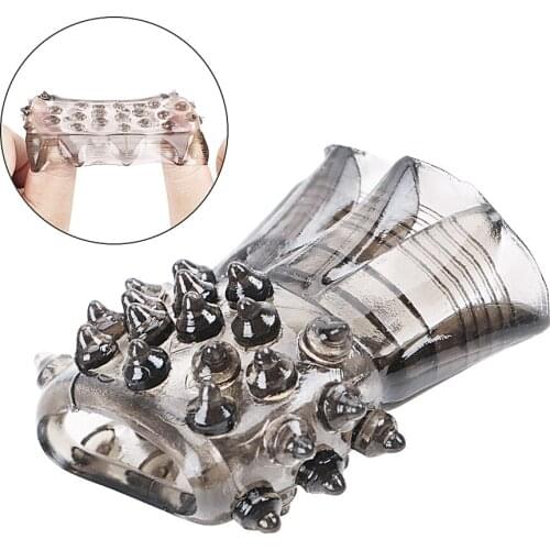 IKOKY Penis Sleeve Sex Toys for Men Male Enlargement Cock Ring Silicone Delay Ejaculation Clitoris Stimulation Penis Ring