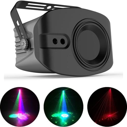 48+4 Patterns RG Laser Projector Light Disco DJ Lights RGBW Party Lighting For Stage DJ Disco Decoration with Sound Activated
