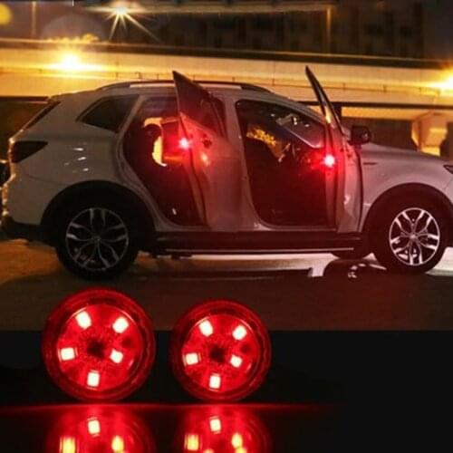 2pcs Magnetic Wireless 5 LED Car Door Opening Warning Lights Waterproof Strobe Flashing Anti Rear-end Collision Led Safety Lamps