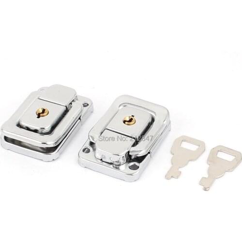 Suitcase Box Chest Trunk Lock Metal Toggle Catch Latch Clasp Silver Tone 48mmx32mm