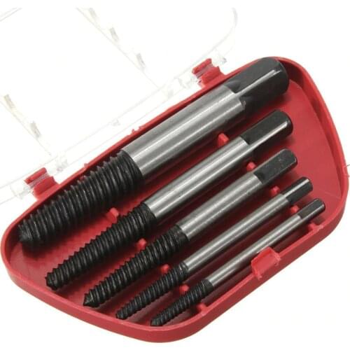 5Pcs/set Steel Broken Damaged Screw Extractor Drill Bit Guide Set Broken Bolt Remover Easy Out Set Screwdriver