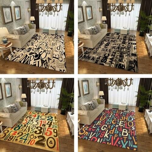 Custom Geometric Nordic Carpet Creative Fashion Living Room Rectangle Rug And Carpets Simple Mat Coffee Tapete Modern Sofa Table