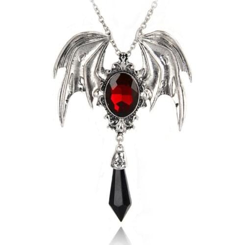 Bat Necklace Women Men Gothic Jewelry Bat Wings Crystal Pendant Necklace Long Women Accessories Hot Sale Gifts For Best Friends