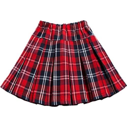 Baby Girls Mini Pleated Skirt 2020 New Young Girls Plaid Skirts School Children Clothing Kids Uniform Age 4 6 8 10 12 14 16 yrs