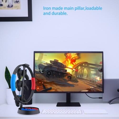 Electronic Machine Accessories Controller Stand with Storage Tray for Nintendo Switch Pro Ring Con Headset Holder